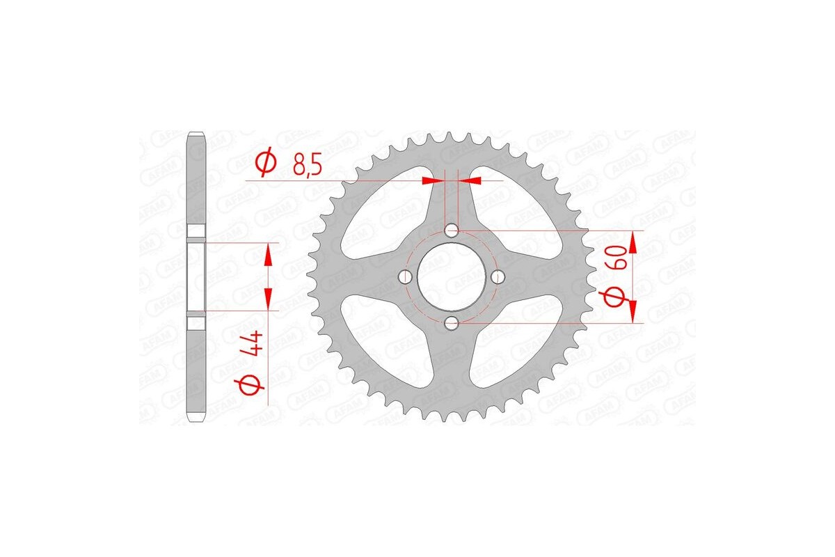 Couronne AFAM acier standard 12100 - 420