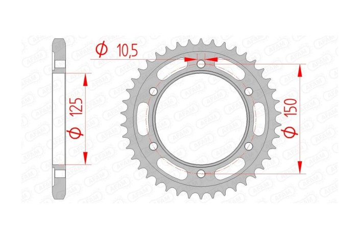 Couronne AFAM acier standard 71800 - 525