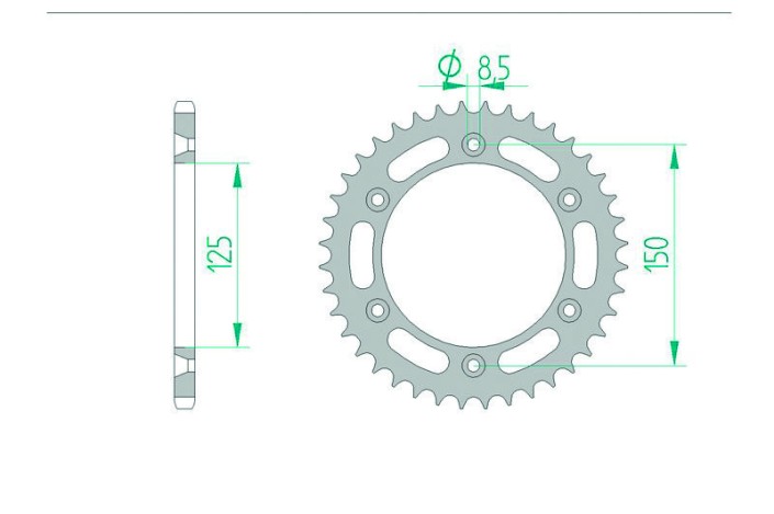 Couronne AFAM acier standard 71304 - 520