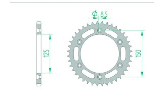 Couronne AFAM acier standard 71304 - 520