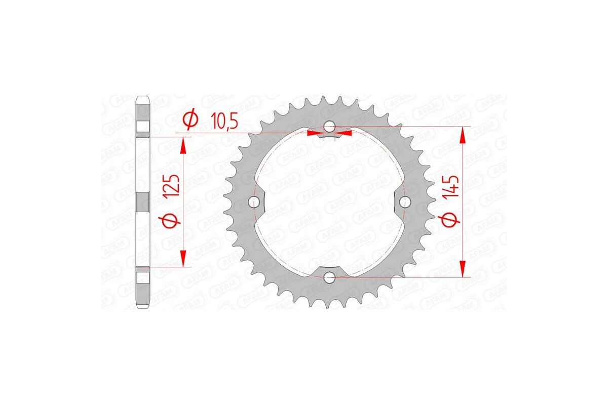 Couronne AFAM acier standard 12407 - 520
