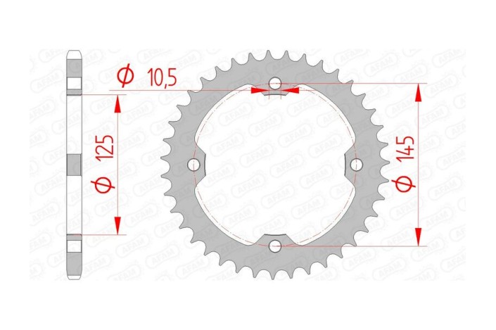 Couronne AFAM acier standard 12407 - 520