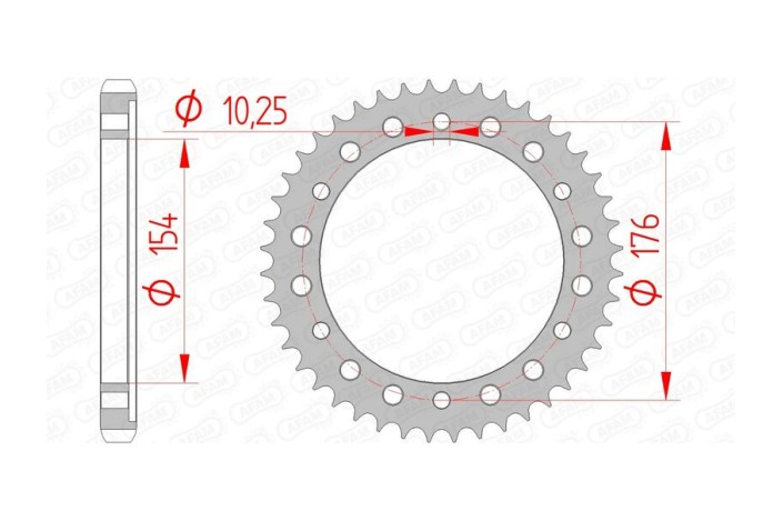 Couronne AFAM acier standard 10801 - 530