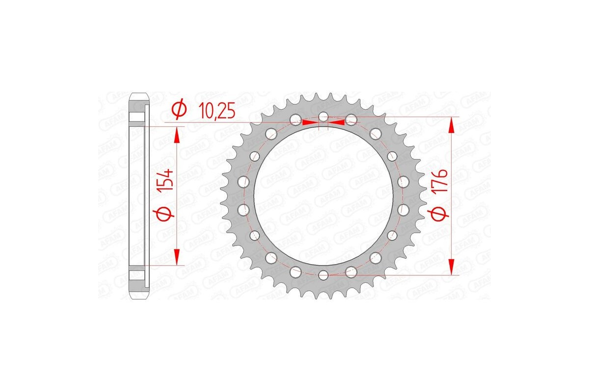 Couronne AFAM acier standard 10801 - 530