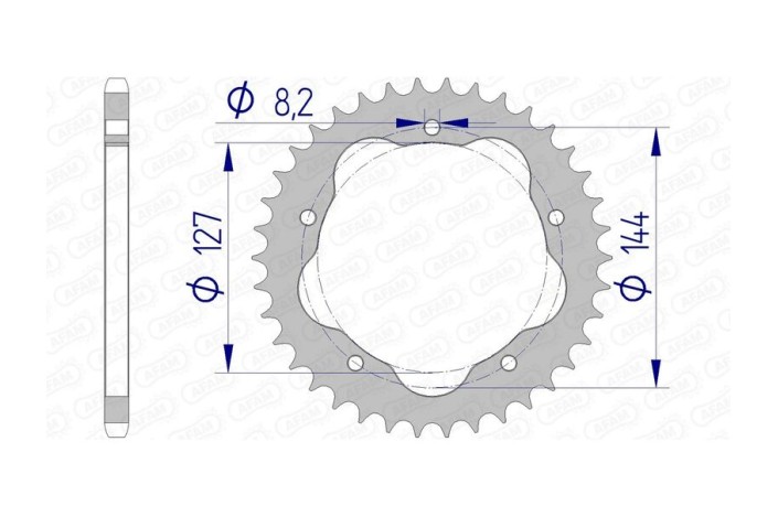 Couronne AFAM aluminium 51607 - 520 - Nécessite un porte couronne AFAM