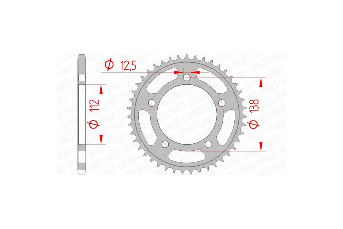 Couronne AFAM acier standard 10627 - 520