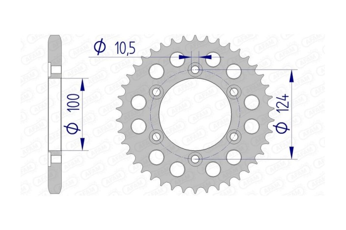 Couronne AFAM aluminium 51609 - 525