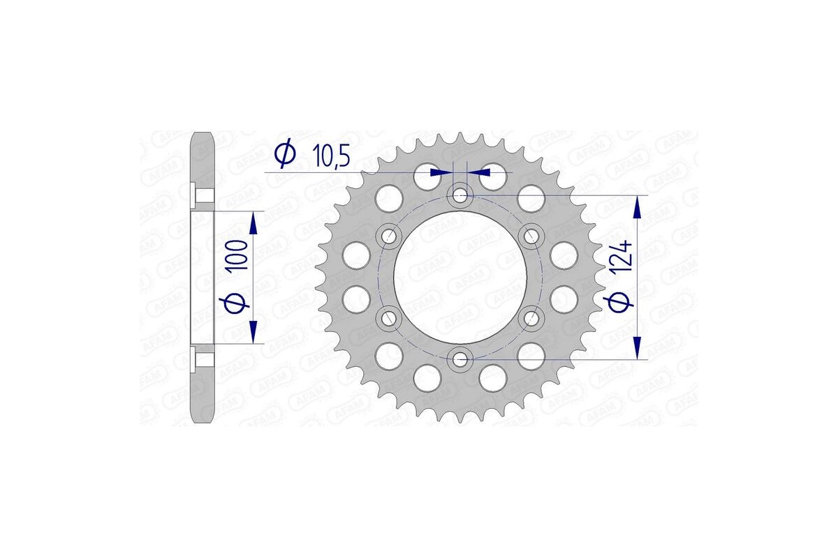 Couronne AFAM aluminium 51609 - 525