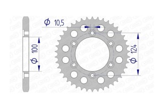 Couronne AFAM aluminium 51609 - 525