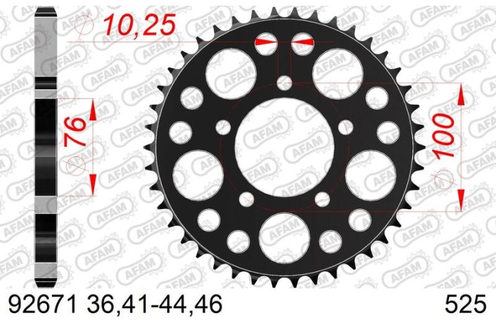 Couronne AFAM acier standard 92671 - 525