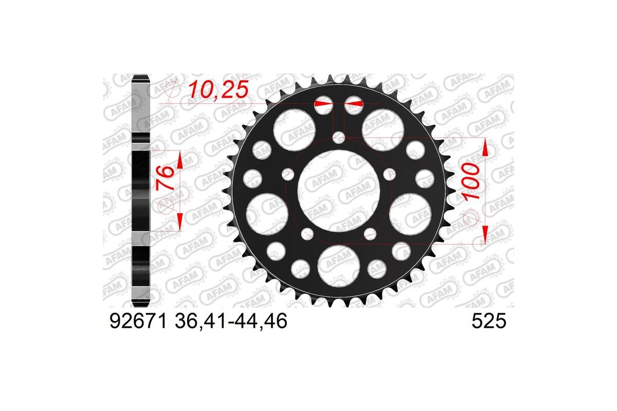 Couronne AFAM acier standard 92671 - 525