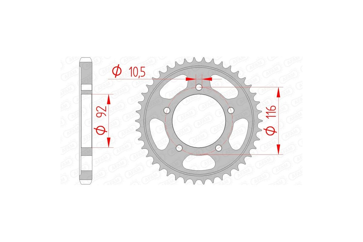 Couronne AFAM acier standard 16900530 Couronne AFAM acier standard 16900530