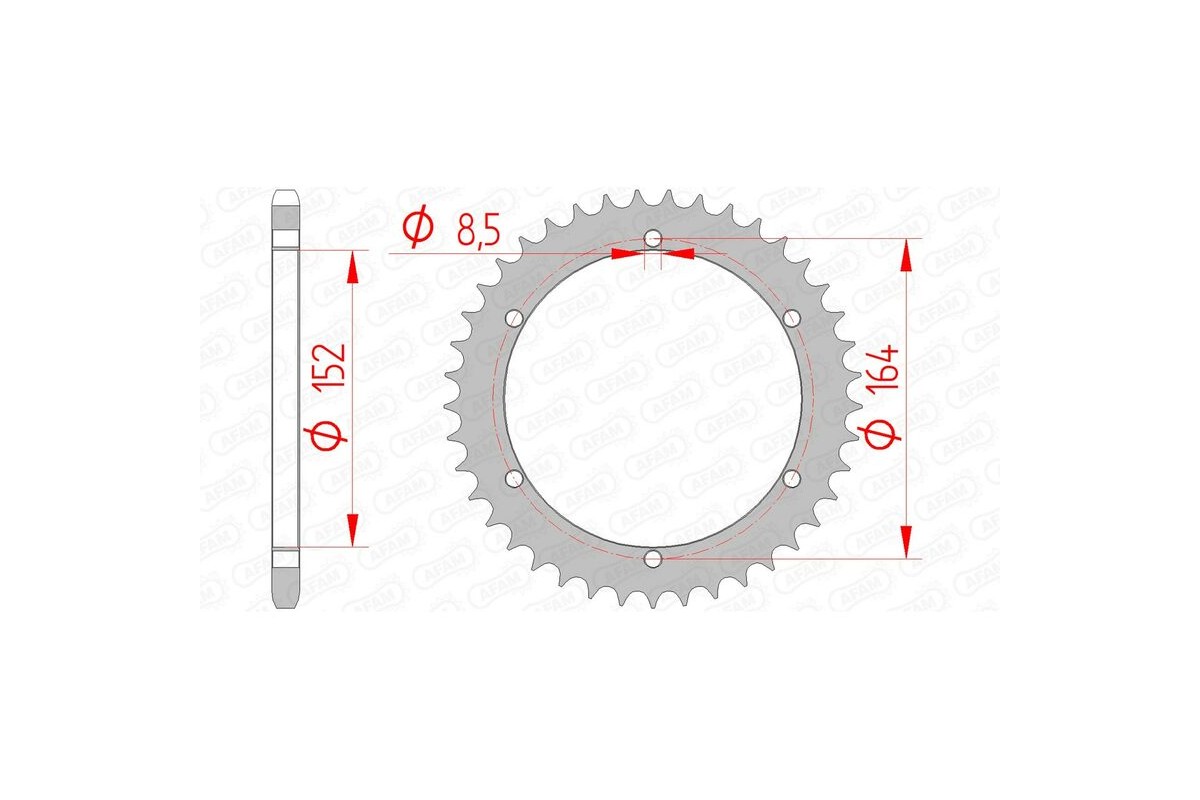 Couronne AFAM acier standard 12502 - 520