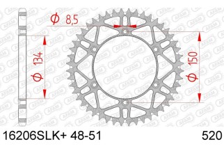 Couronne AFAM acier anti-boue 16206 - 520