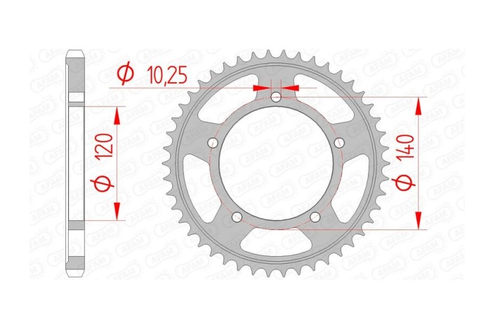 Couronne AFAM acier standard 14604 - 525