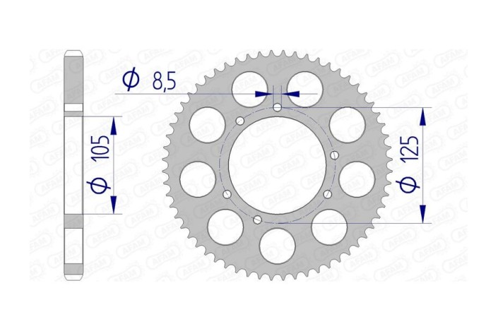 Couronne AFAM aluminium 48200 - 428
