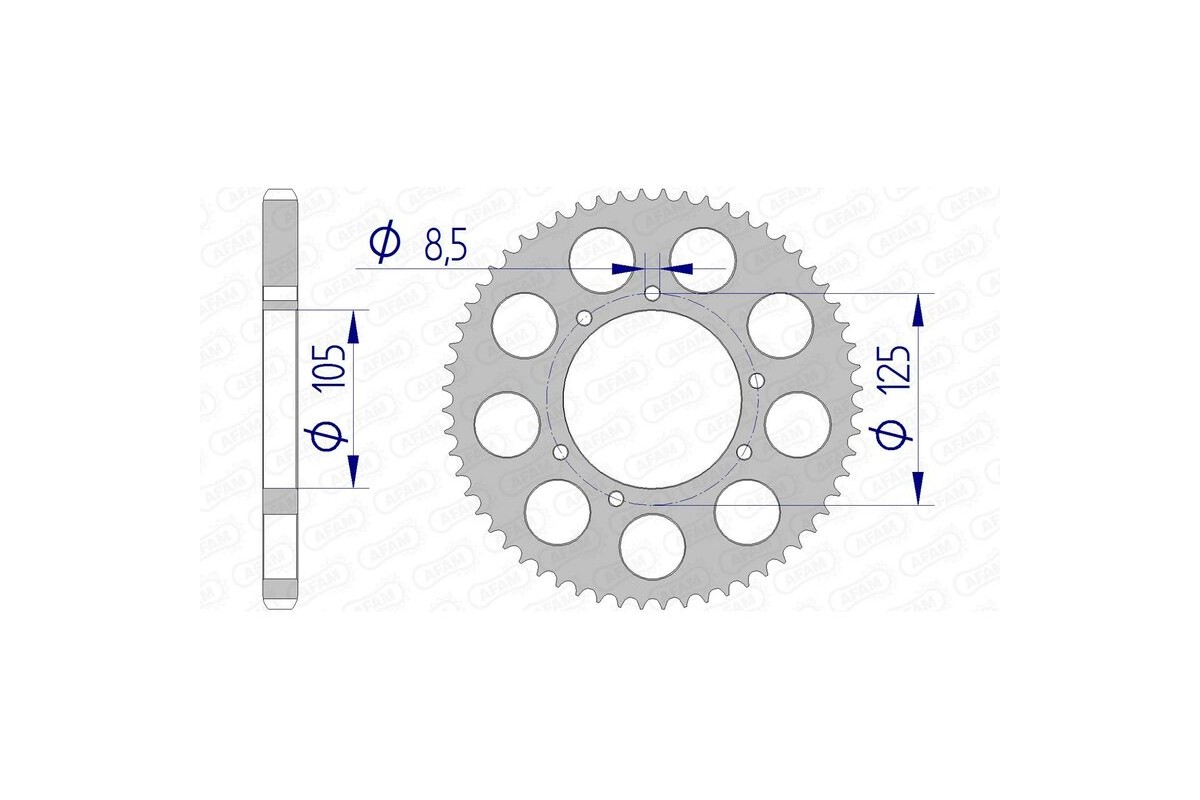 Couronne AFAM aluminium 48200 - 428