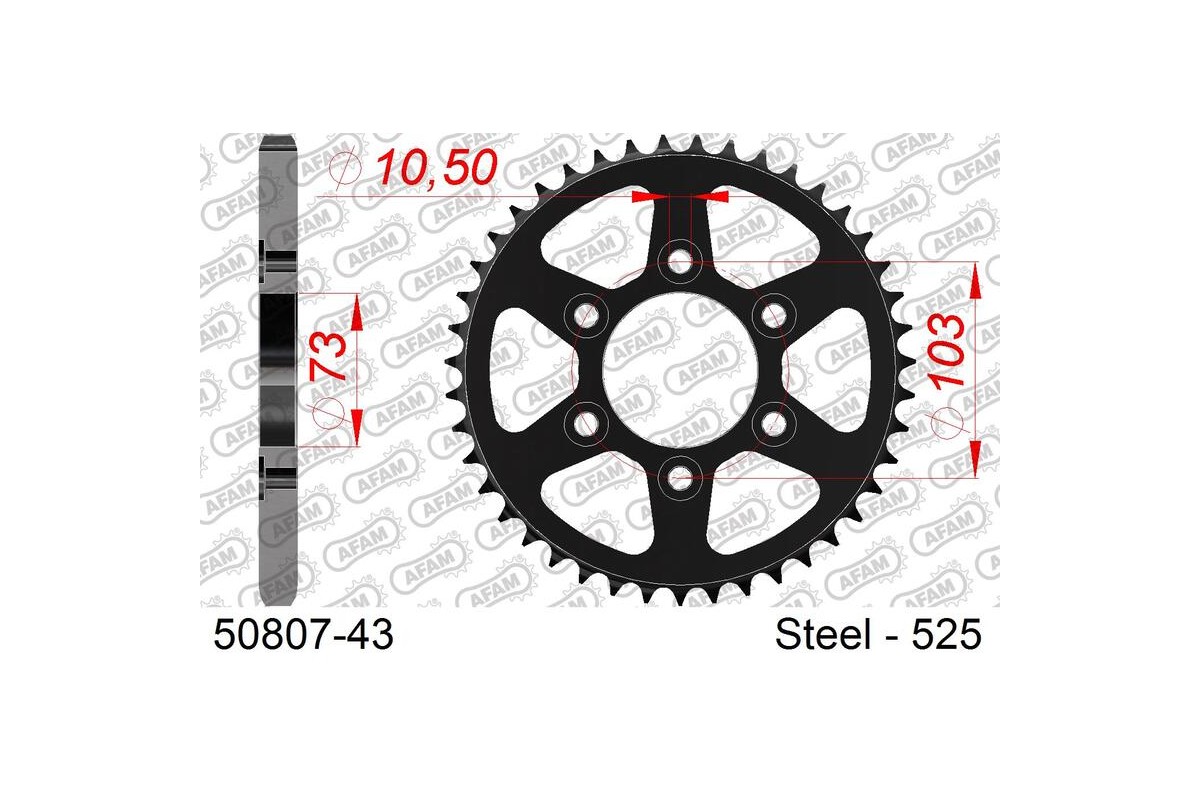 Couronne AFAM acier standard 50807 - 525