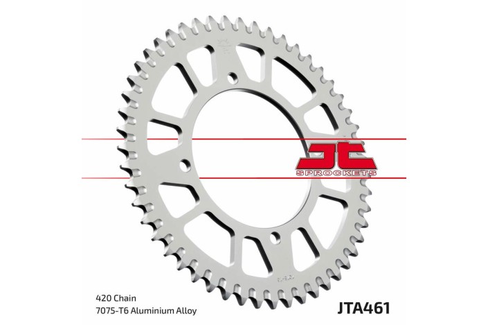 Couronne JT SPROCKETS aluminium ultra-light anti-boue 461 - 420