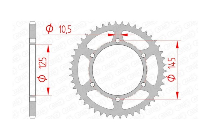 Couronne AFAM acier standard 12305 - 520