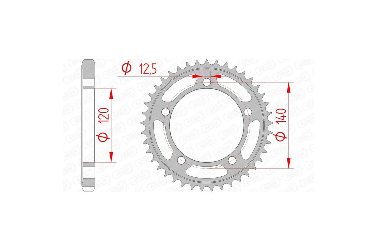 Couronne AFAM acier standard 14911 - 530