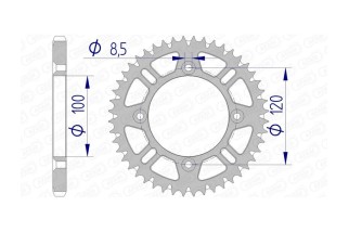 Couronne AFAM aluminium Ultra-Light anti-boue 15104 - 428