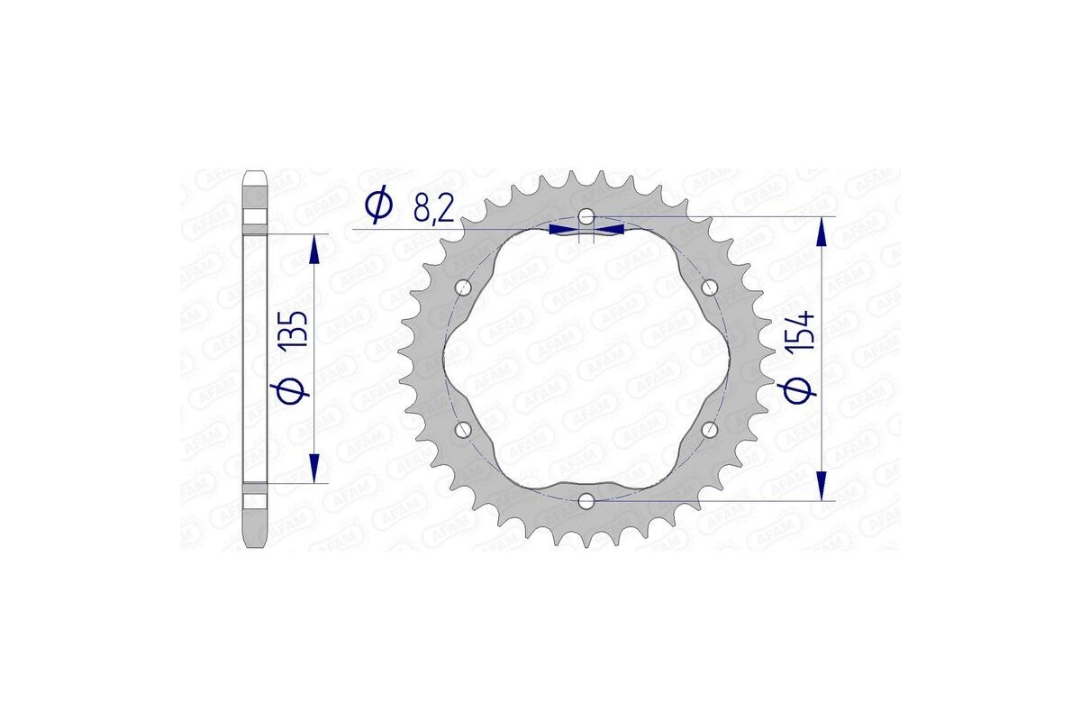 Couronne AFAM aluminium Ultra-Light anodisé dur 51804 - 520 - Nécessite un porte couronne AFAM
