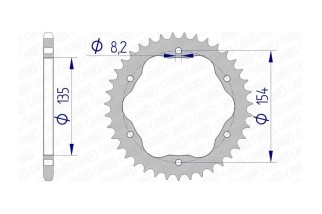 Couronne AFAM aluminium Ultra-Light anodisé dur 51804 - 520 - Nécessite un porte couronne AFAM