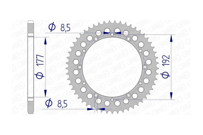 Couronne AFAM aluminium 63300 - 520