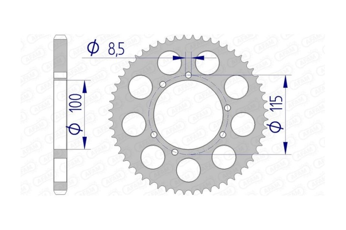 Couronne AFAM aluminium 93117 - 428