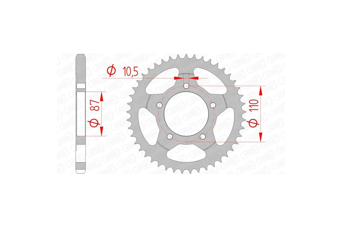 Couronne AFAM acier standard 14404 - 525