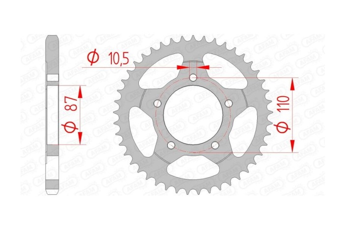 Couronne AFAM acier standard 14404 - 525