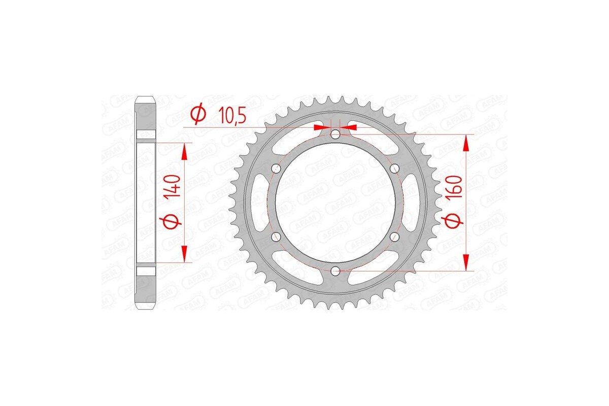 Couronne AFAM acier standard 16701530