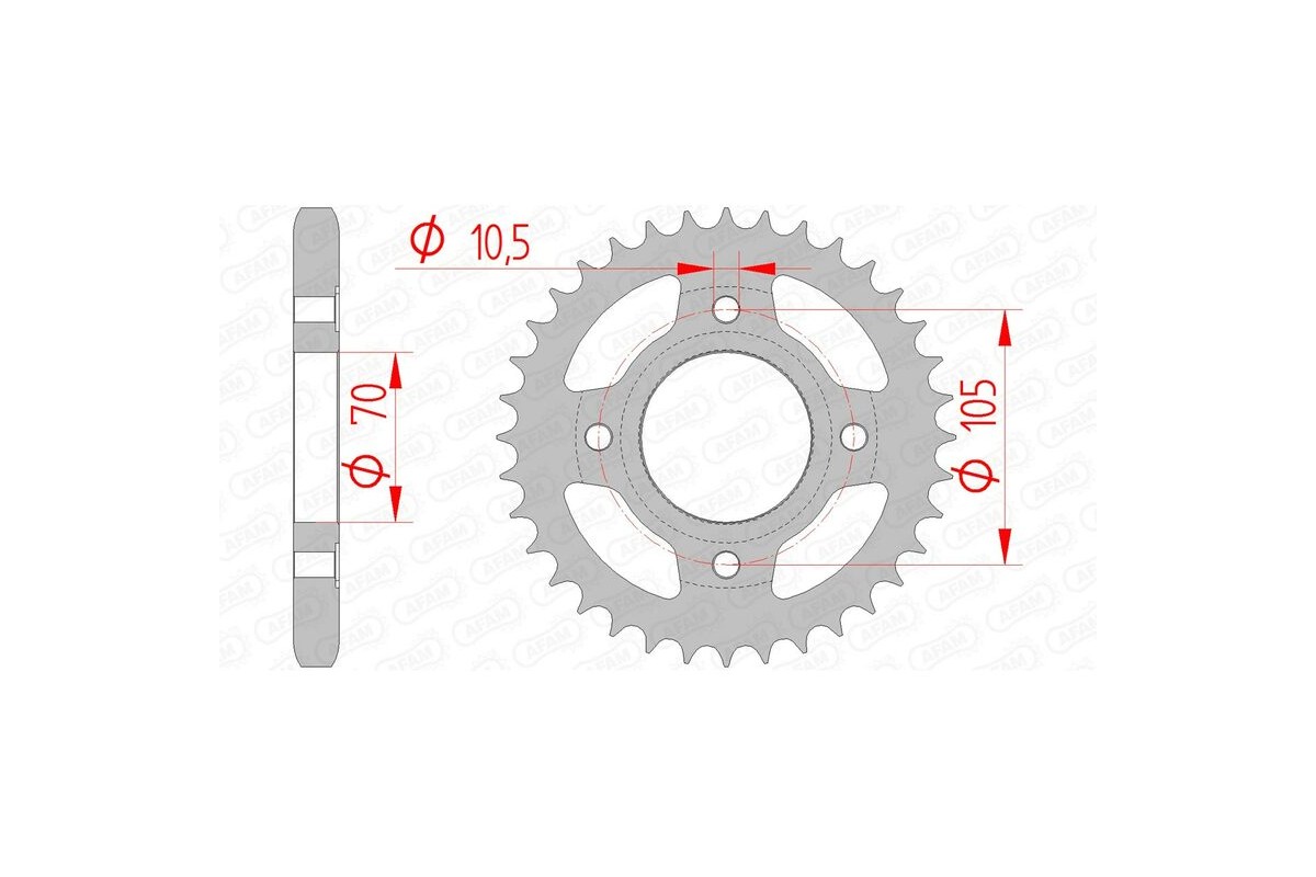 Couronne AFAM acier standard 10401 - 530