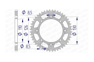 Couronne AFAM aluminium Ultra-Light anti-boue 17107420