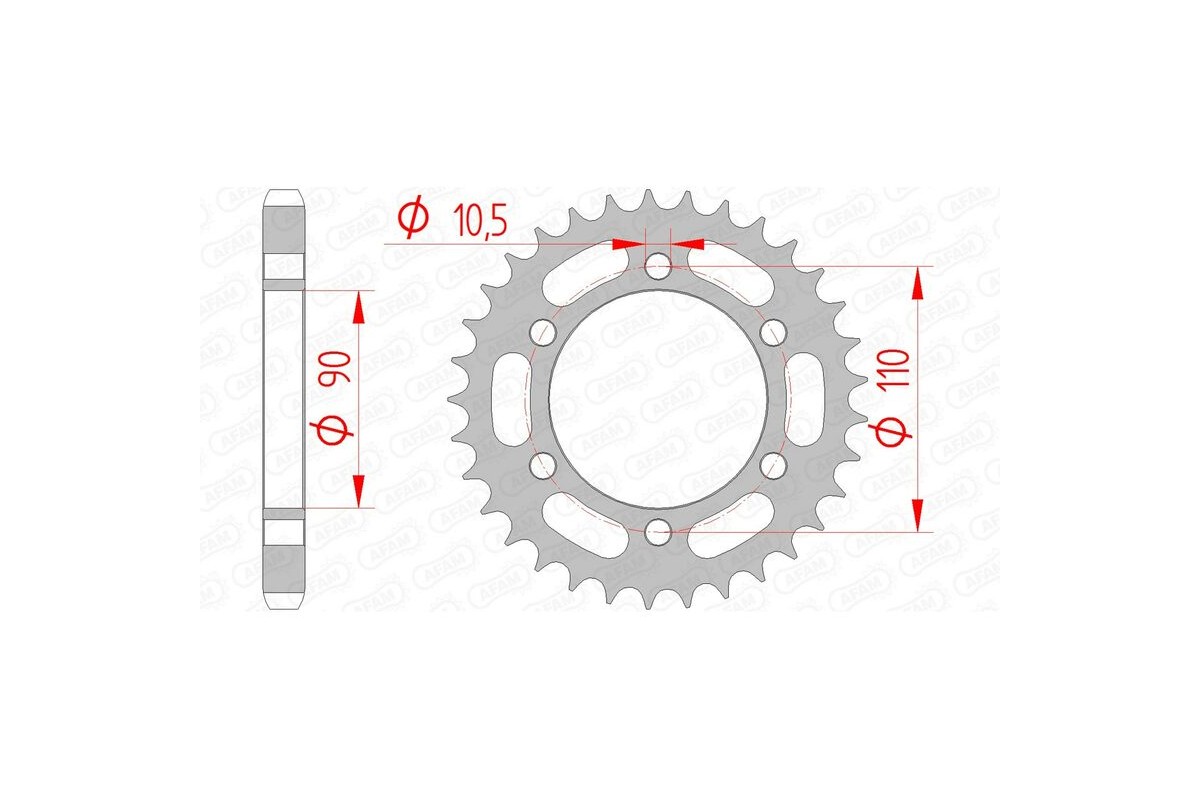 Couronne AFAM acier standard 12600 - 530