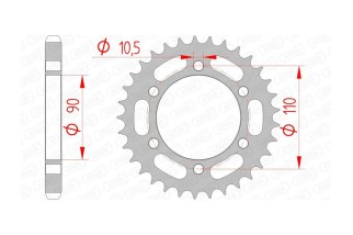 Couronne AFAM acier standard 12600 - 530