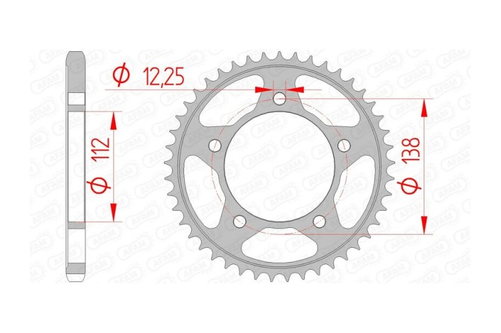 Couronne AFAM acier standard 10613 - 525