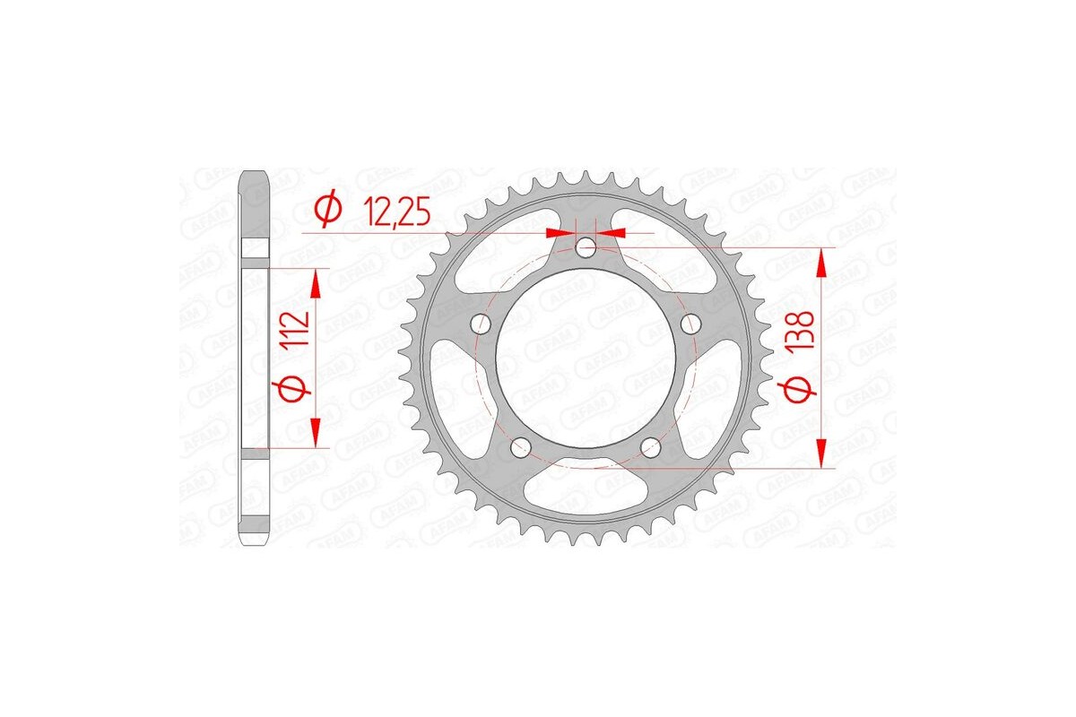 Couronne AFAM acier standard 10613 - 525