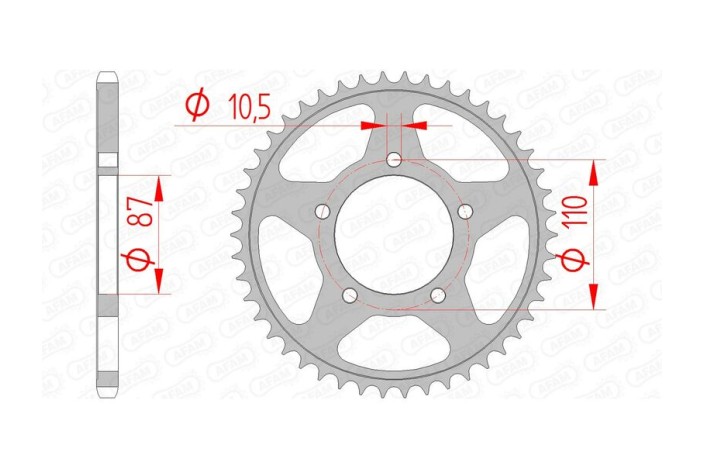Couronne AFAM acier standard 14405 - 520
