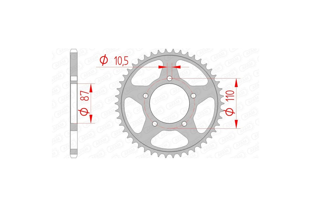 Couronne AFAM acier standard 14405 - 520