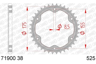 Couronne AFAM acier standard 71900 - 525