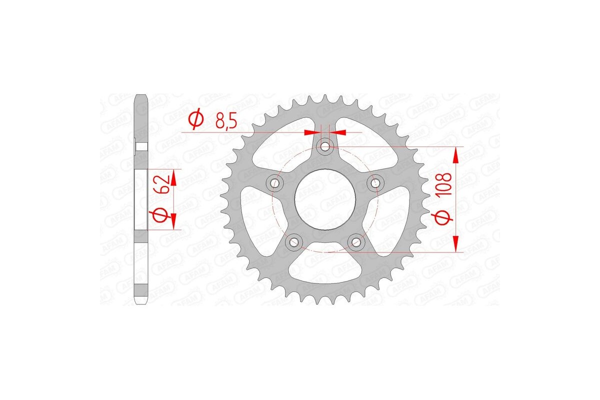 Couronne AFAM acier standard 44203 - 520