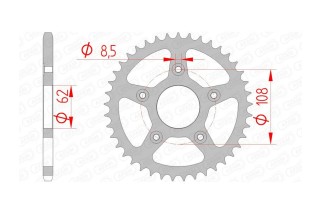 Couronne AFAM acier standard 44203 - 520