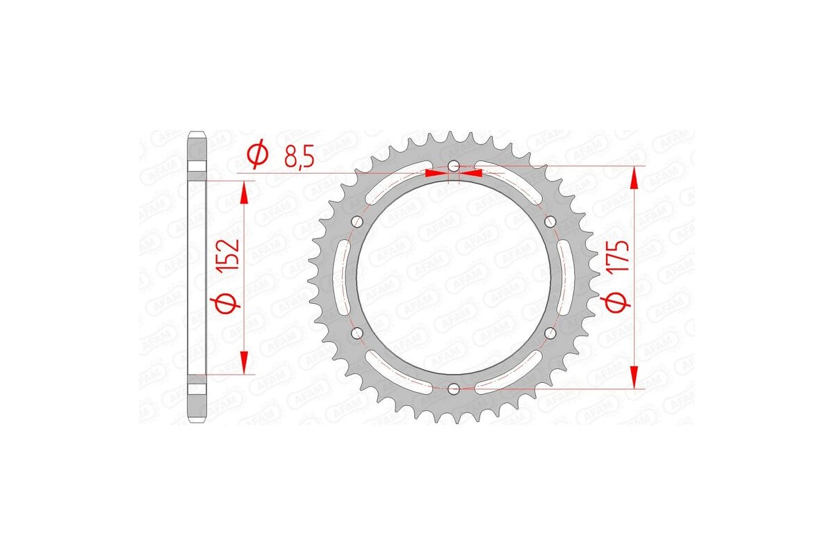 Couronne AFAM acier standard 12301 - 520