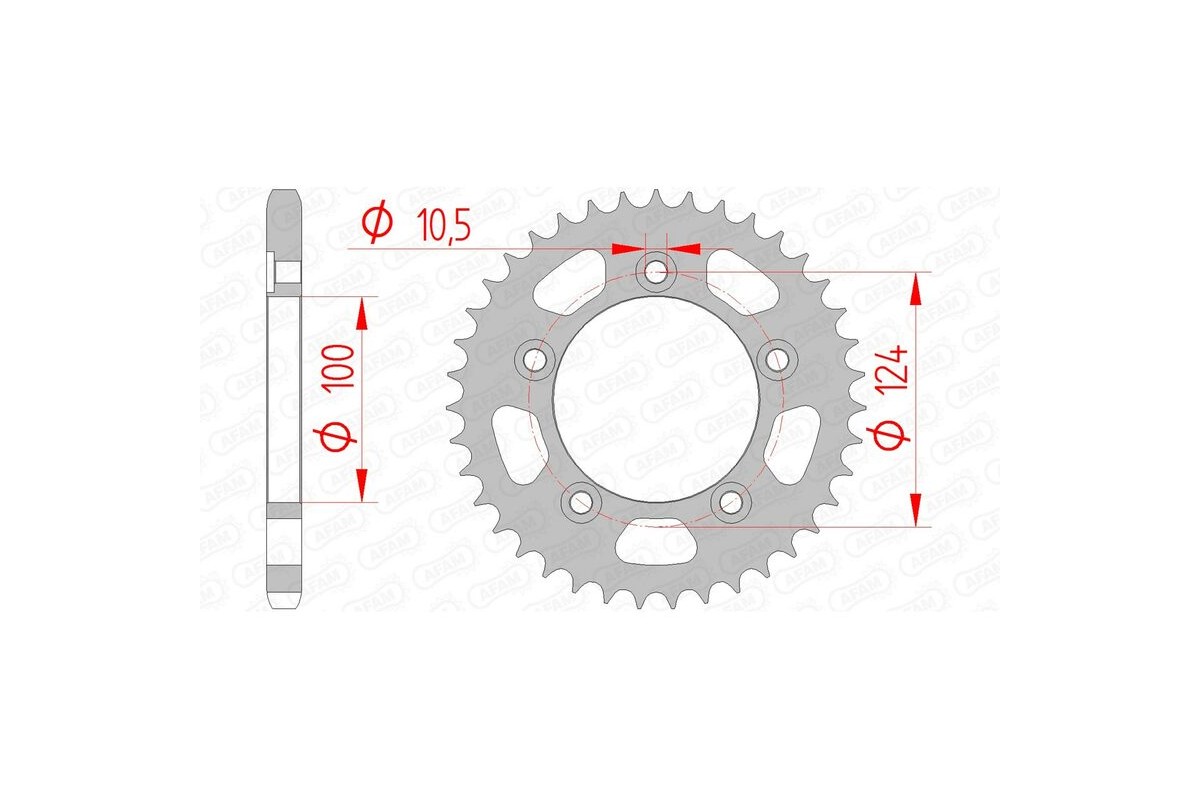 Couronne AFAM acier standard 50612 - 525