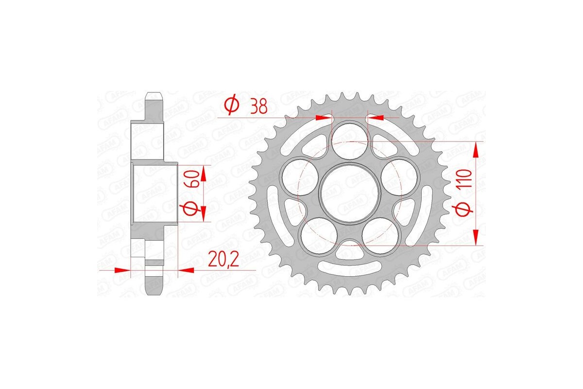 Couronne AFAM acier standard 50800 - 525