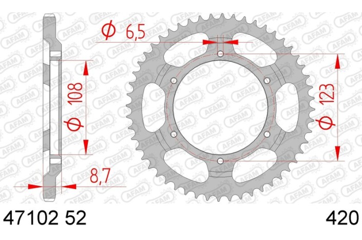 Couronne AFAM acier standard 47102 - 420