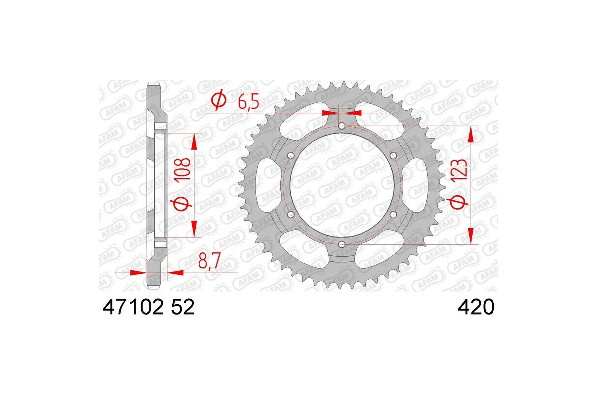 Couronne AFAM acier standard 47102 - 420