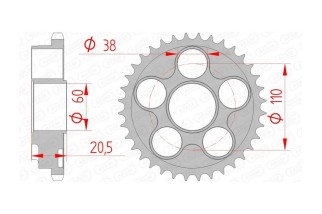 Couronne AFAM acier standard 50605 - 525